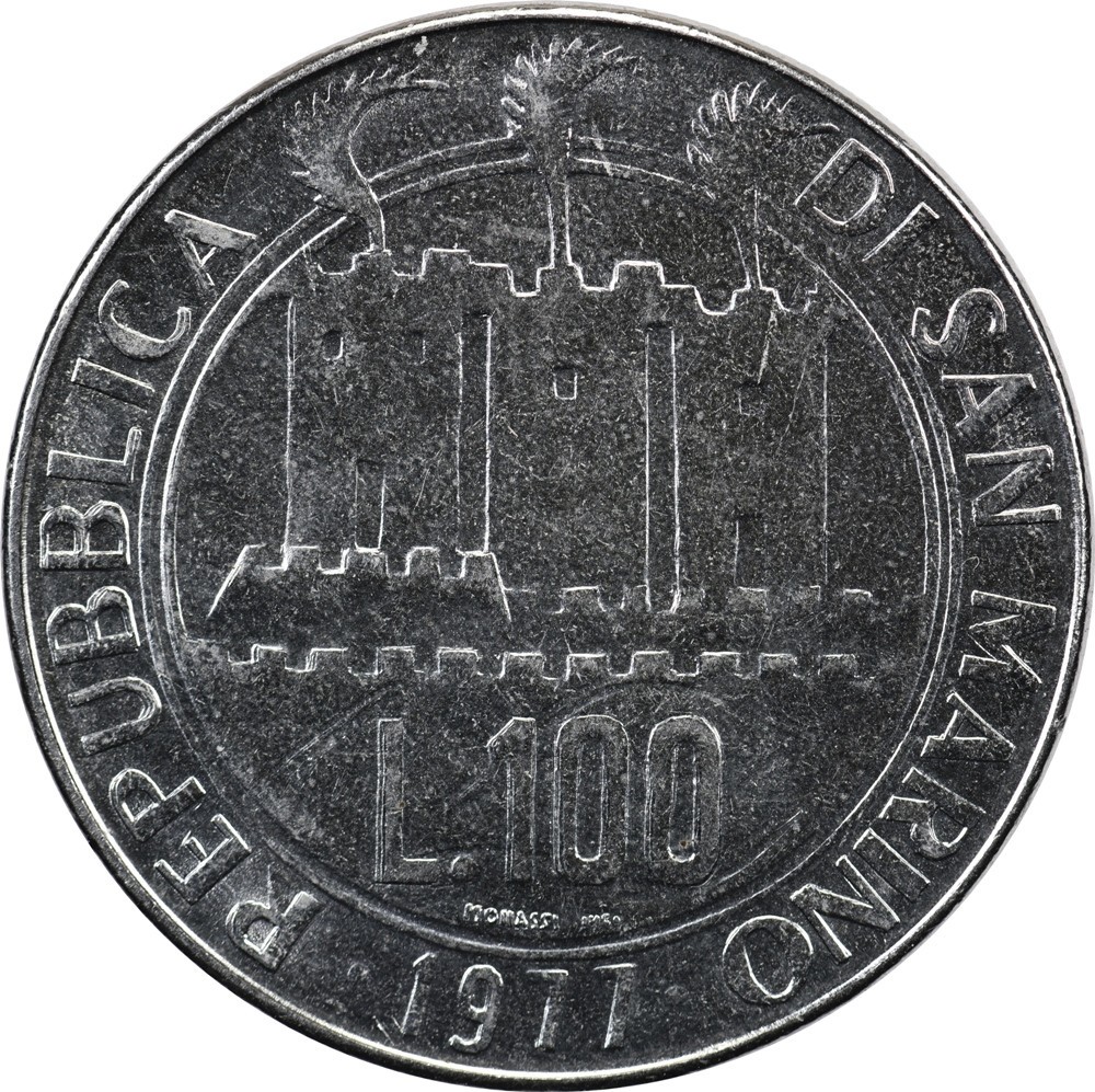 San Marino - 100 Lire - 1977 - Unc - Fish