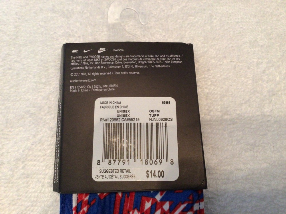 Nike Dri-Fit Head Tie Red White Blue