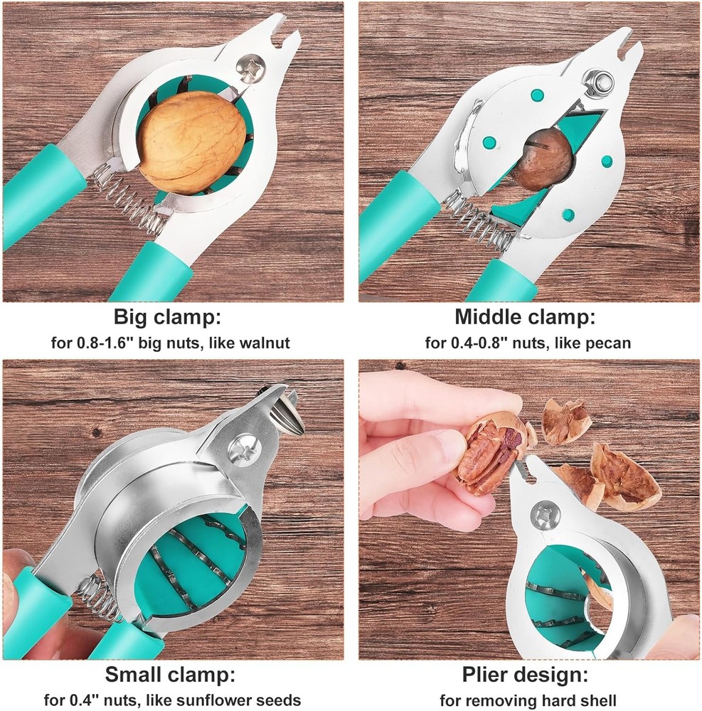 Nut Crackers for All Nuts Heavy Duty Walnut Cracker with Plier for Easy Cracking