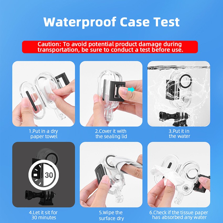 For Insta360 GO 3/3S Thumb Camera Waterproof Case 40m Diving Protective Case