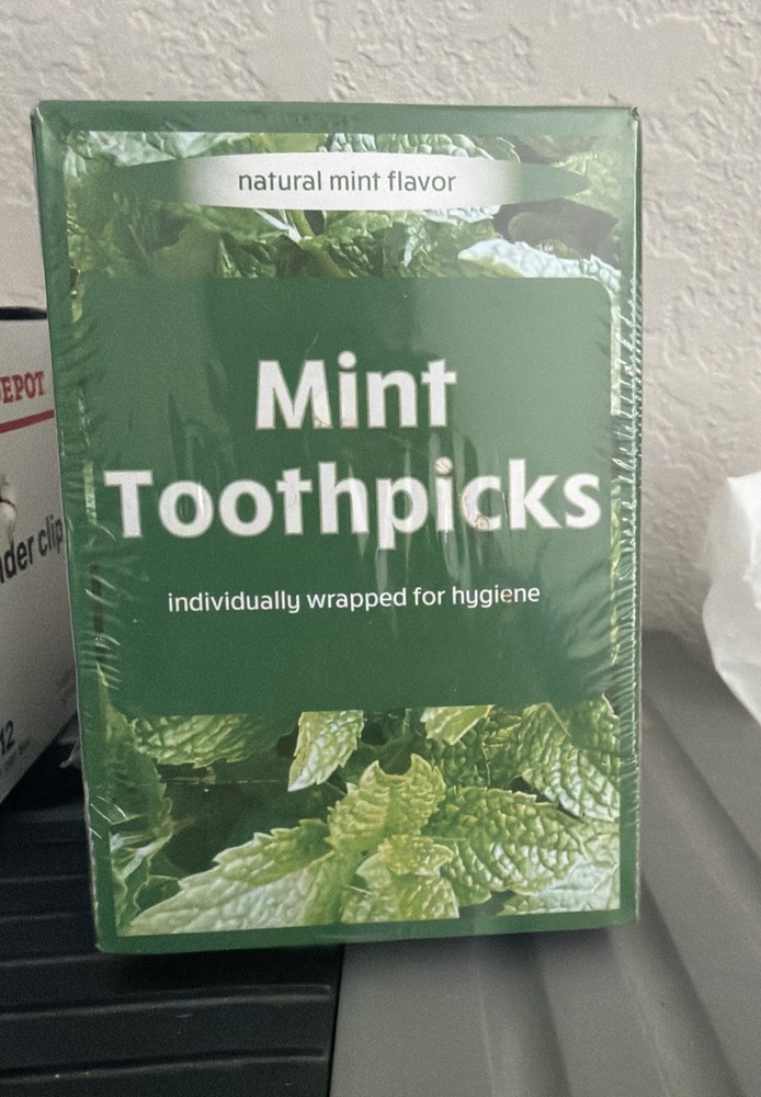 Mint Toothpicks Cello Sticks 1000 Count Individually Wrapped