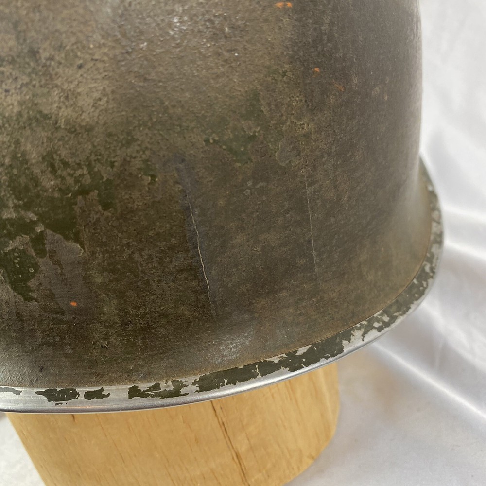 Original WWII early Fixed Bale M-1 Helmet w/ liner