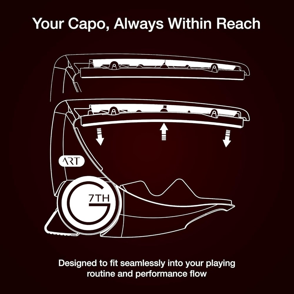 Versatile Silver Guitar Capo - Adaptive Radius Technology