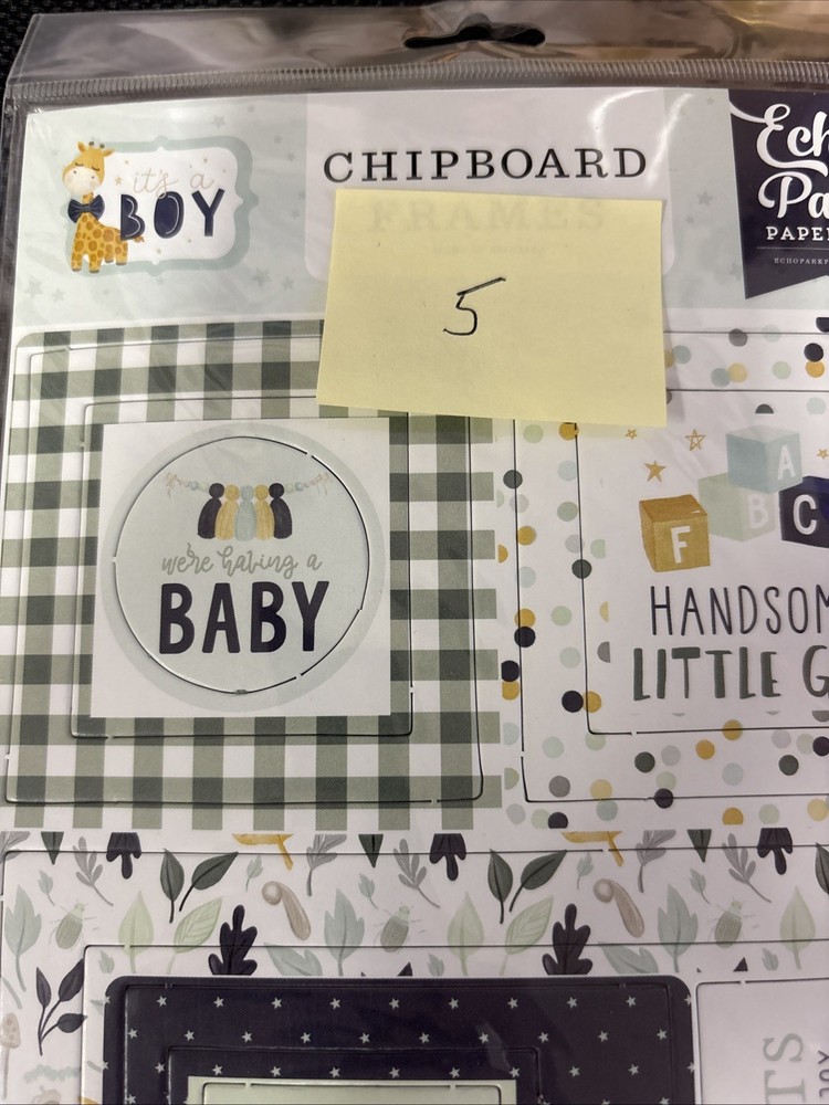 20 Echo Park 6 x 12 Chipboard Phrases Multiple Variations