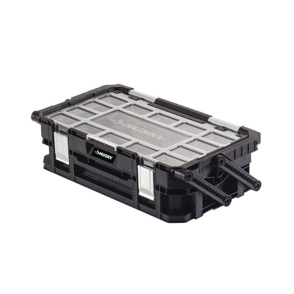 Husky Small Parts Tool Organizer Storage Hardware Case 22-Compartment Plastic