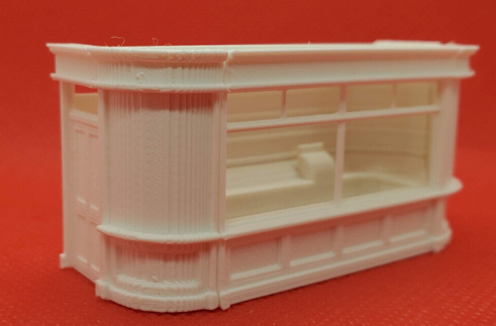 HO / H0 Scale Roadside Kiosk Newspaper Stand White-unpainted