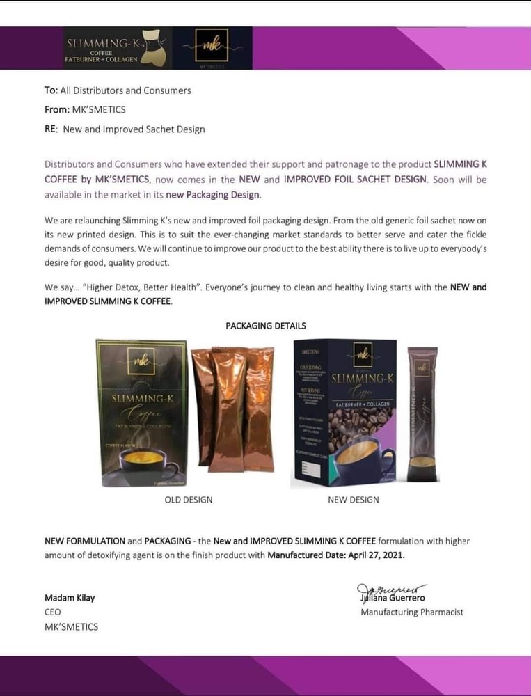 1 Box Coffee by Madam Kilay (10 Sachets)