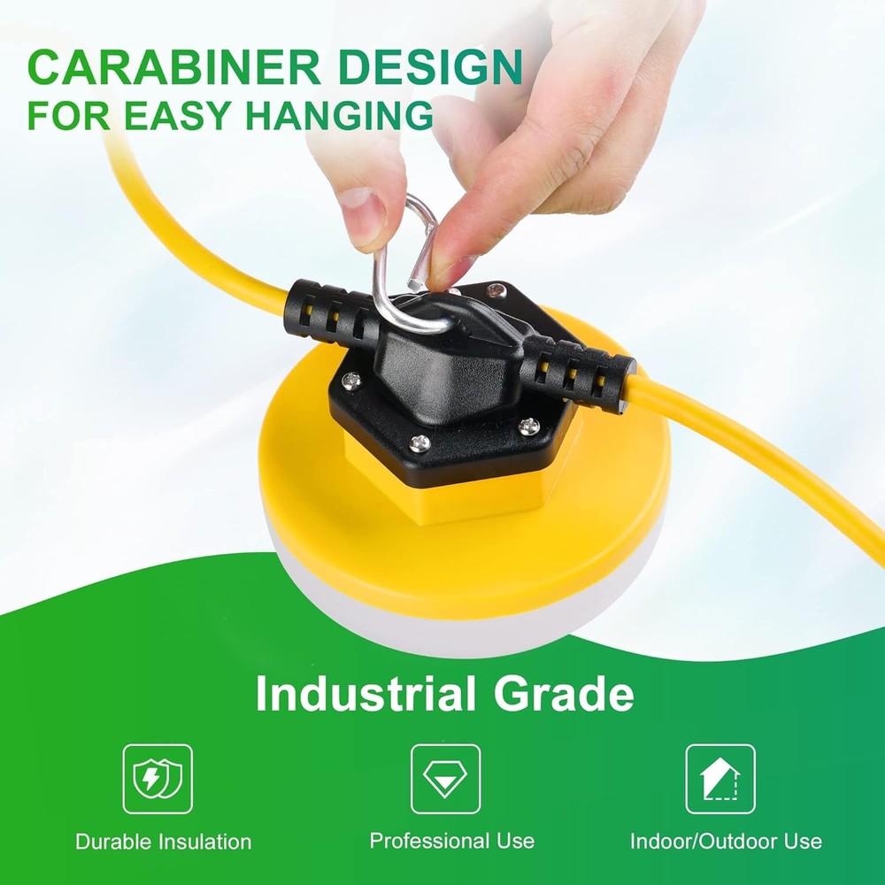 LEDIARY 100FT LED Construction String Lights, 150W 15000LM String Work Light,