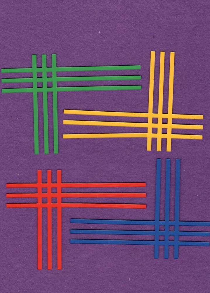 WOVEN CORNER die cuts scrapbook cards