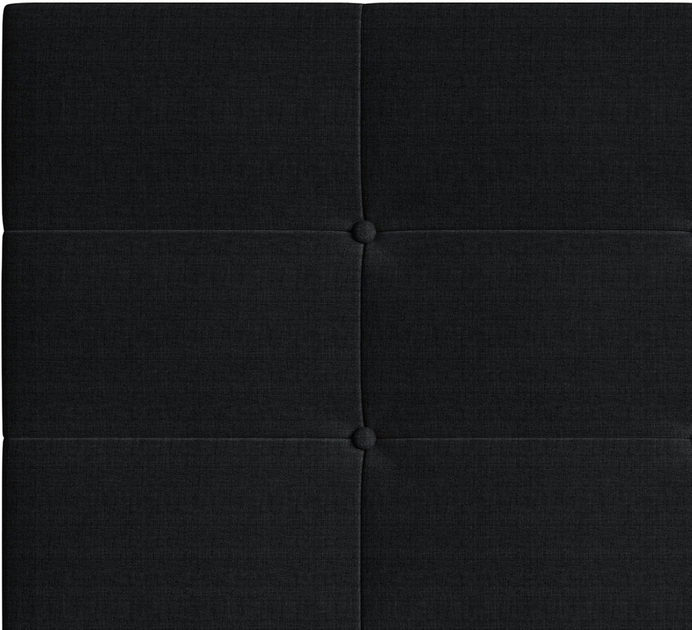 Dillon Full Tufted Upholstered Headboard with Adjustable Height - Black