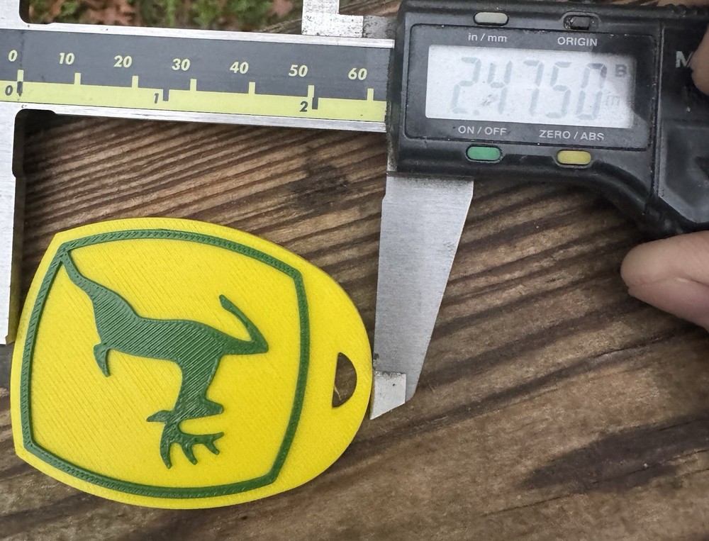 John Deere Custom 3d Printed Key Chain's