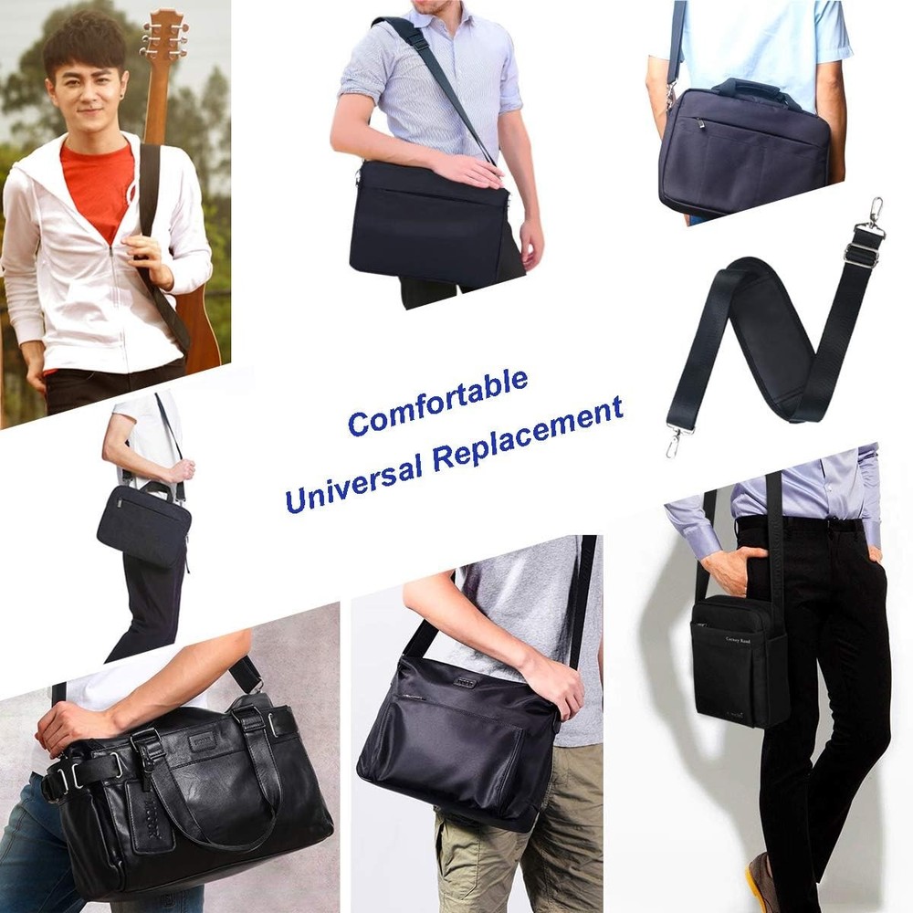 BOMKEE 59" Briefcase Shoulder Strap Universal Replacement Adjustable Black