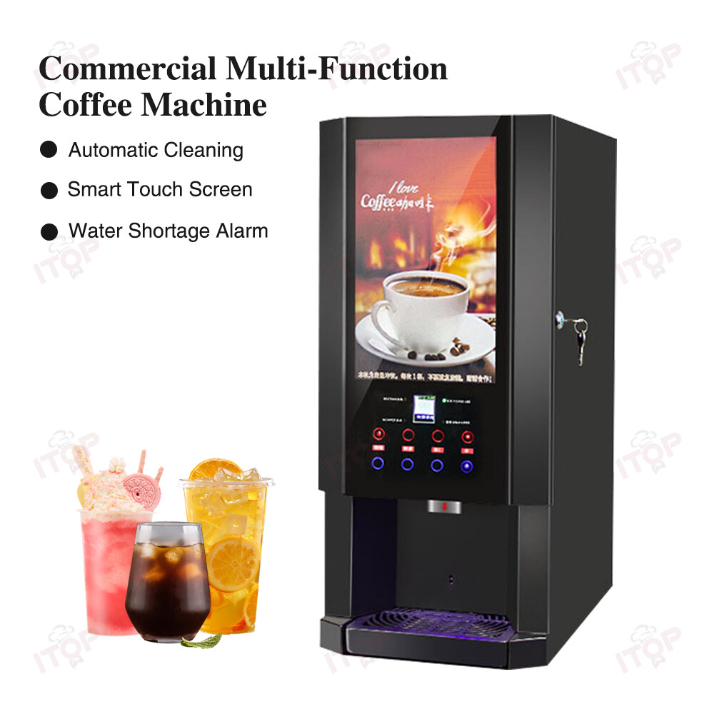 Multi-Function Commercial Coffee Machine Hot Cold Instant Coffee Maker 110V/220V