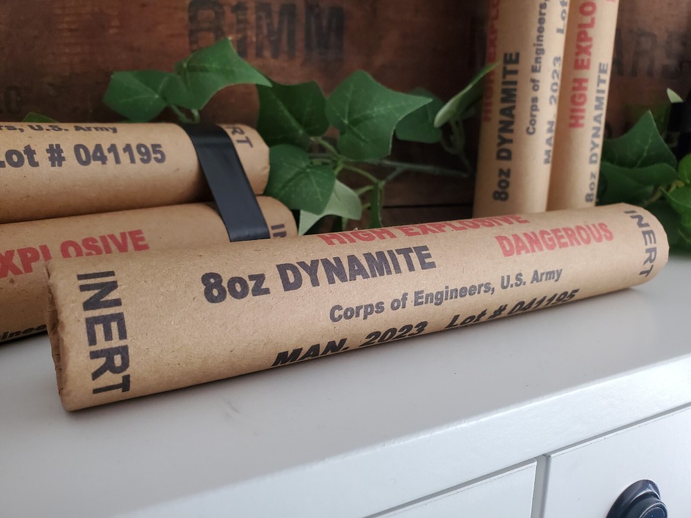 DUMMY TNT Dynamite Stick Army Corps Engineers - Accurate Size Plastic Replica