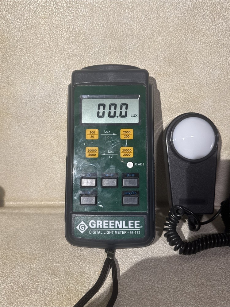 Greenlee Digital Light Meter 93-172 with Case, Tested