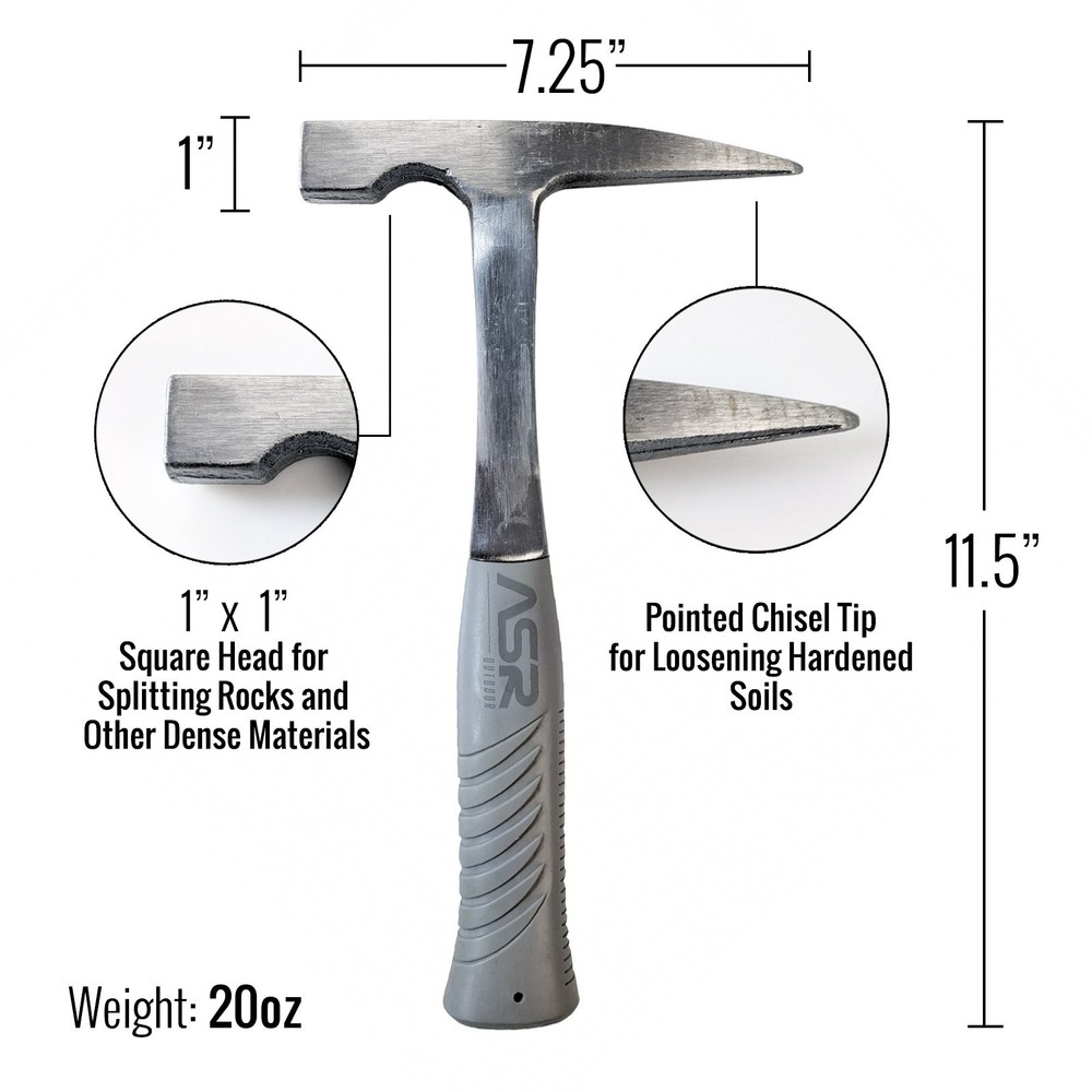 32oz Geology Rock Pick Hammer Ergonomic Handle Mining Tool