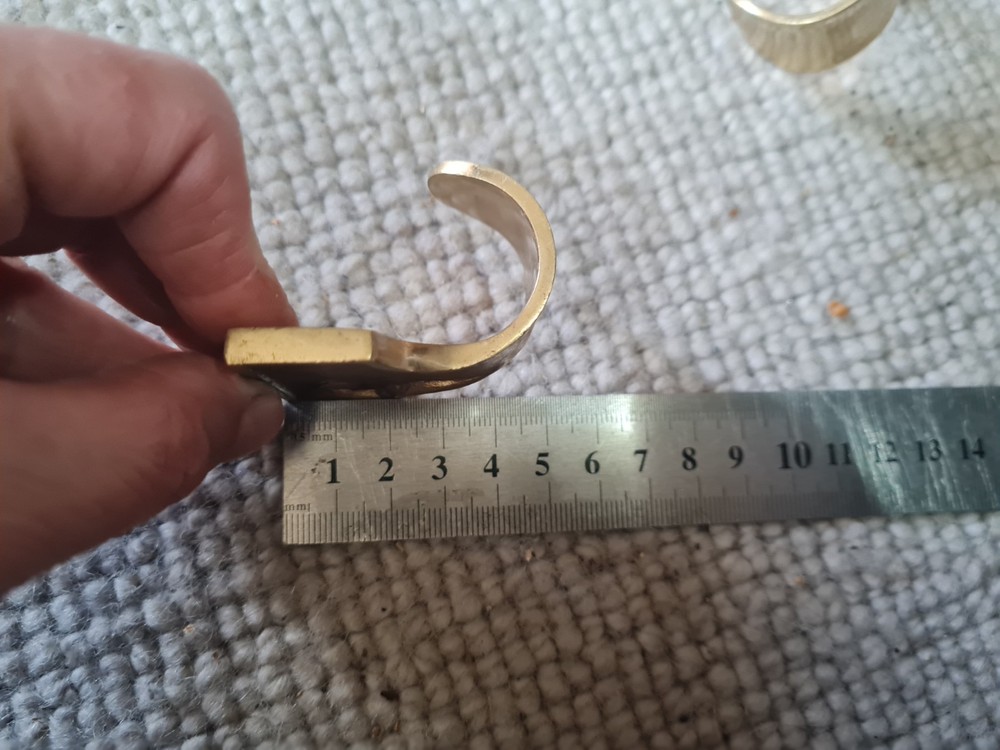 2 x Vintage Brass Sash Window handle pulls