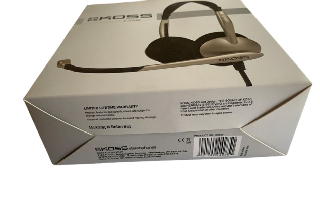 Koss CS100 Speech Recognition Headset Silver and Black New in Box