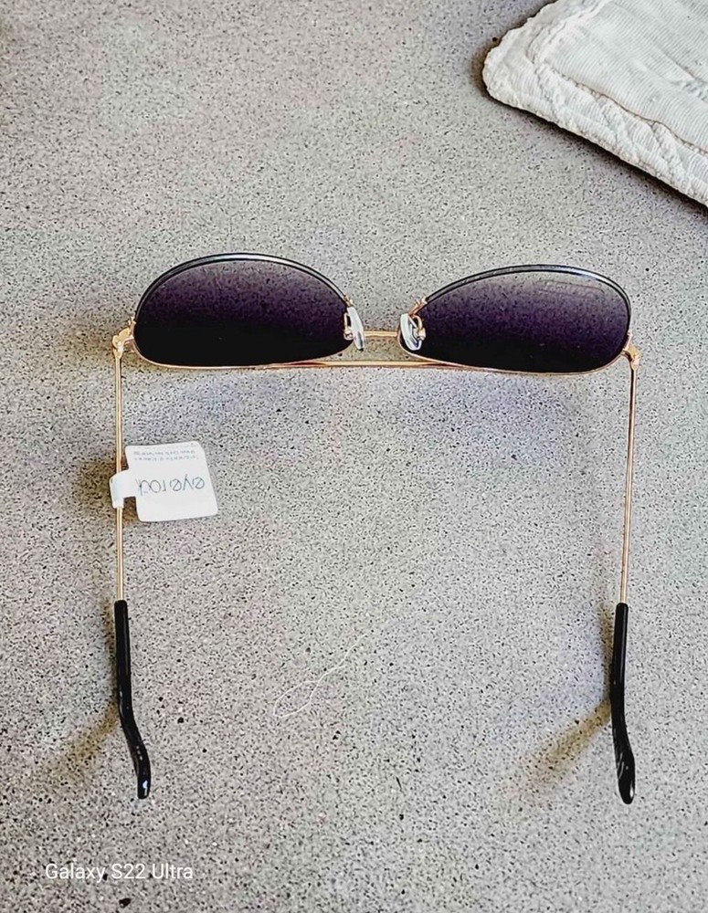Gold frame Aviator sunglasses (gray gradient) 100% UV Protection