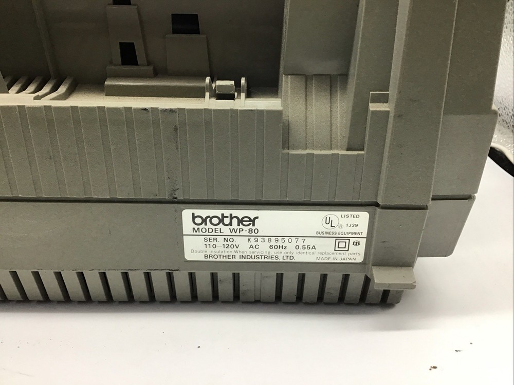 Vintage Brother Word Processor Model WP-80 Used Tested Working See Pics READ