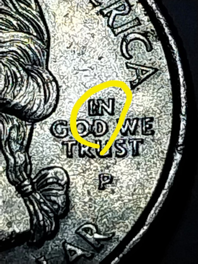 2005 P Error State Quarter. Obv. Die Chips. Oregon.