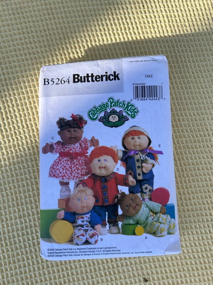 Butterick B5264 Cabbage Patch Kids Doll Clothes Sewing Pattern
