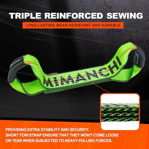 2"x16" Replacement Sewn Eye Loop Short Strap, Sewn Eye Loop Short Strap 4Pack