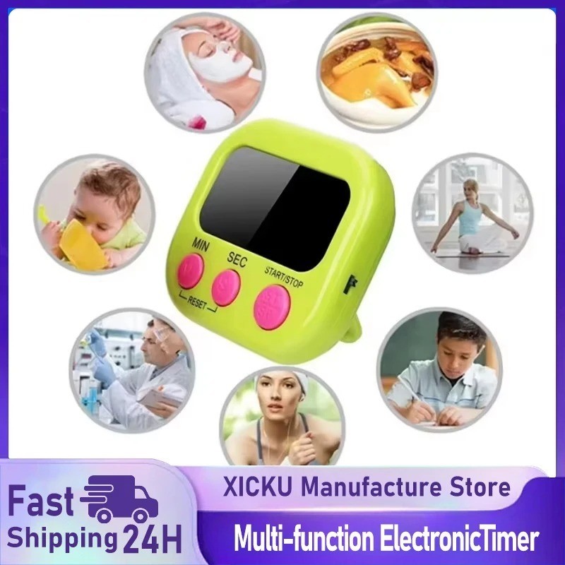 Digital Kitchen Timer Loud Alarm Magnetic LCD Countdown Cooking Timer