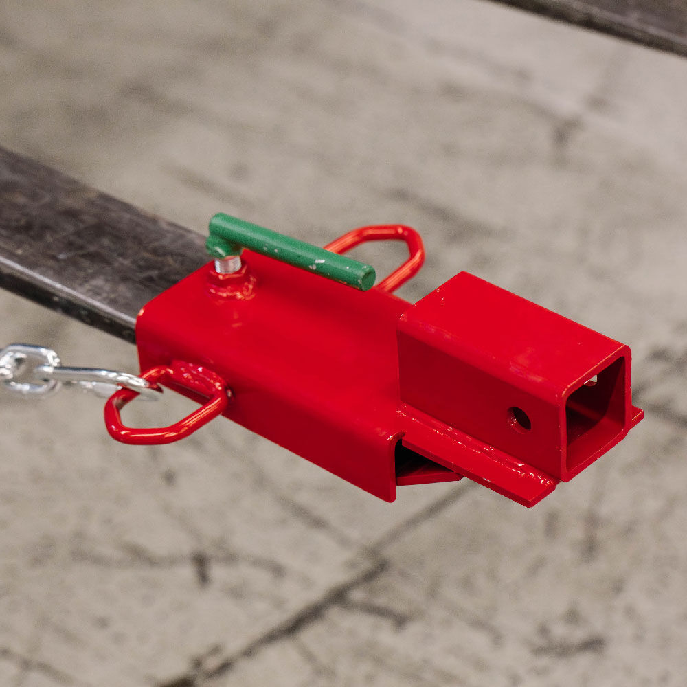 Titan Attachments Clamp On Forklift 2" Hitch Receiver with Chain
