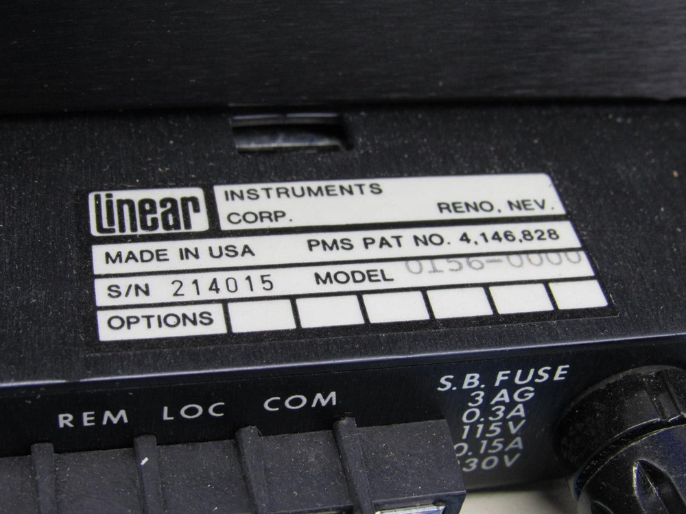 Linear 0156 Nanometrics 1MV-10V Graphing Detection Recording System