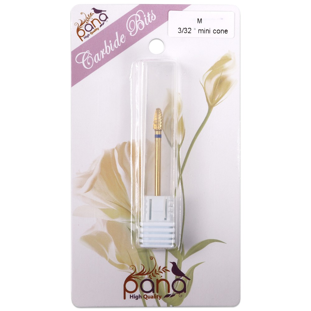 Professional Gold Mini Cone Safety Nail Carbide Drill Bit Medium Grit