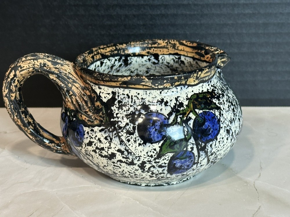 Art Pottery Small Pitcher/Creamer Signed Hand Painted