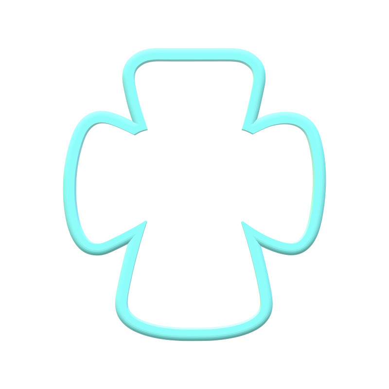 Chubby Heart Cross Cookie Cutters