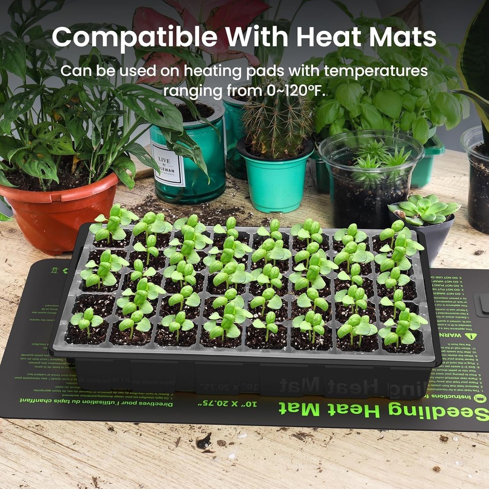 Full Spectrum LED Seed Starter Tray with Humidity Control - Effortless Growth