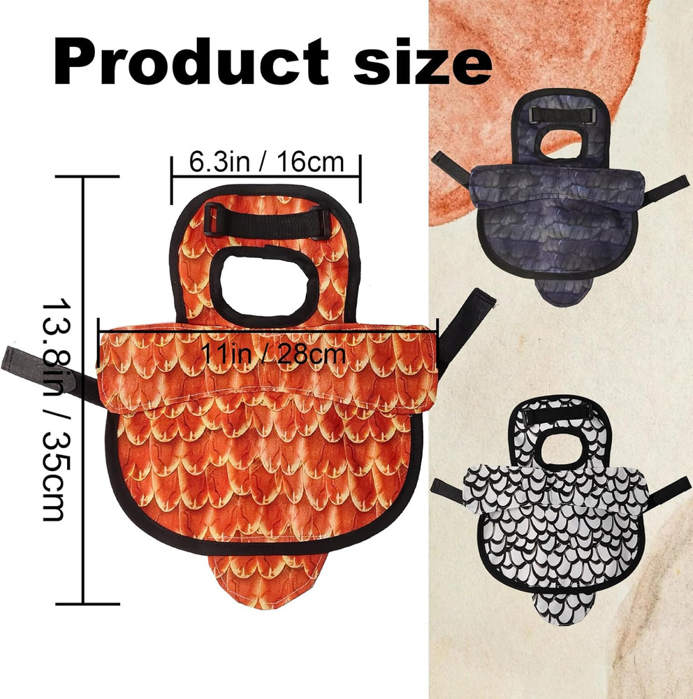 3-Pack Chicken Saddle Hens Adjustable Hen Back Protector Jacket Reusable Wing