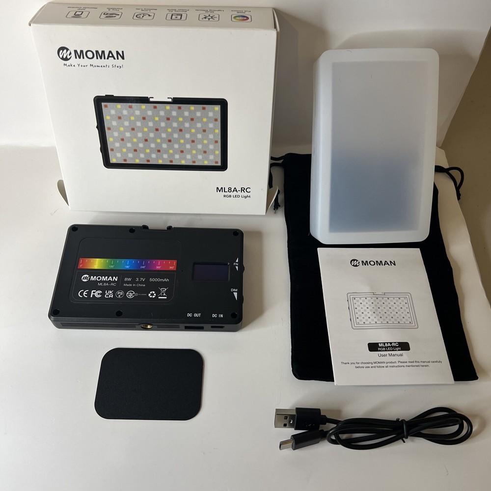 Moman ML8A-RC RGB LED Camera Light
