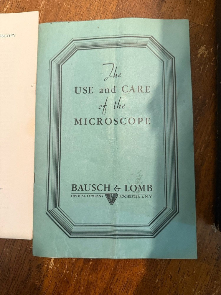 Vtg Bausch & Lomb Binocular Microscope