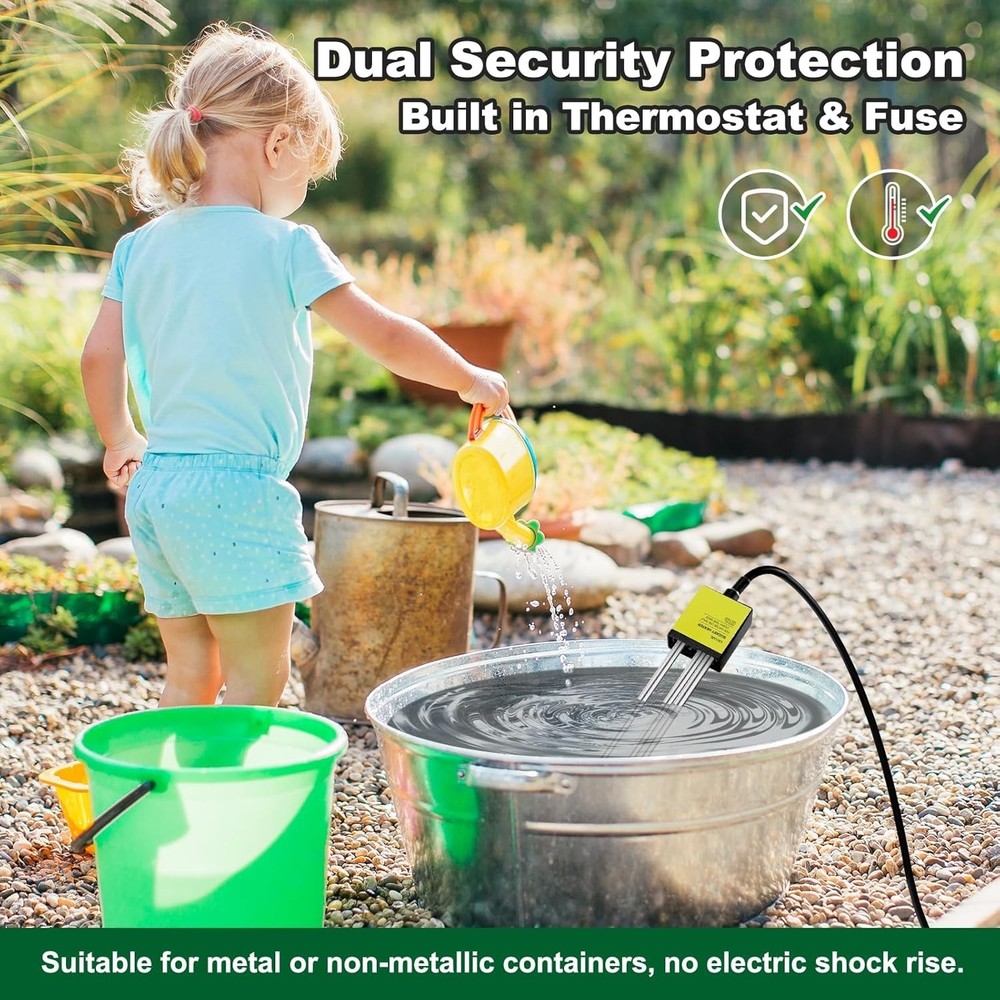 Portable Bucket Heater - Submersible with Thermostat