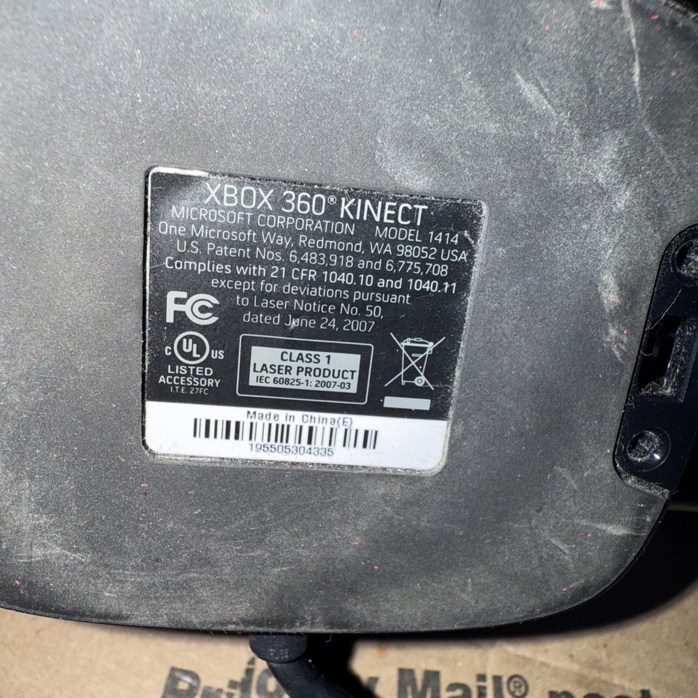Microsoft Xbox 360 Kinect Connect Black Sensor Bar 1414