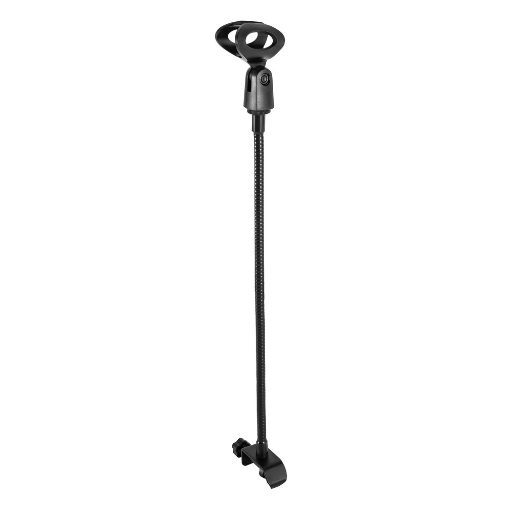 Black Microphone Stand Adjustable Microphone Holder w/ Desk Clamp for recording