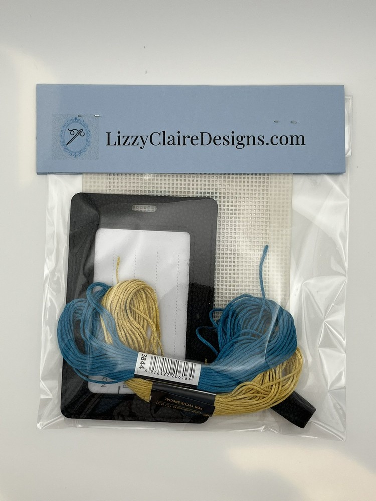 Needlepoint Canvas Beginner Needlepoint Kit: Luggage Tag