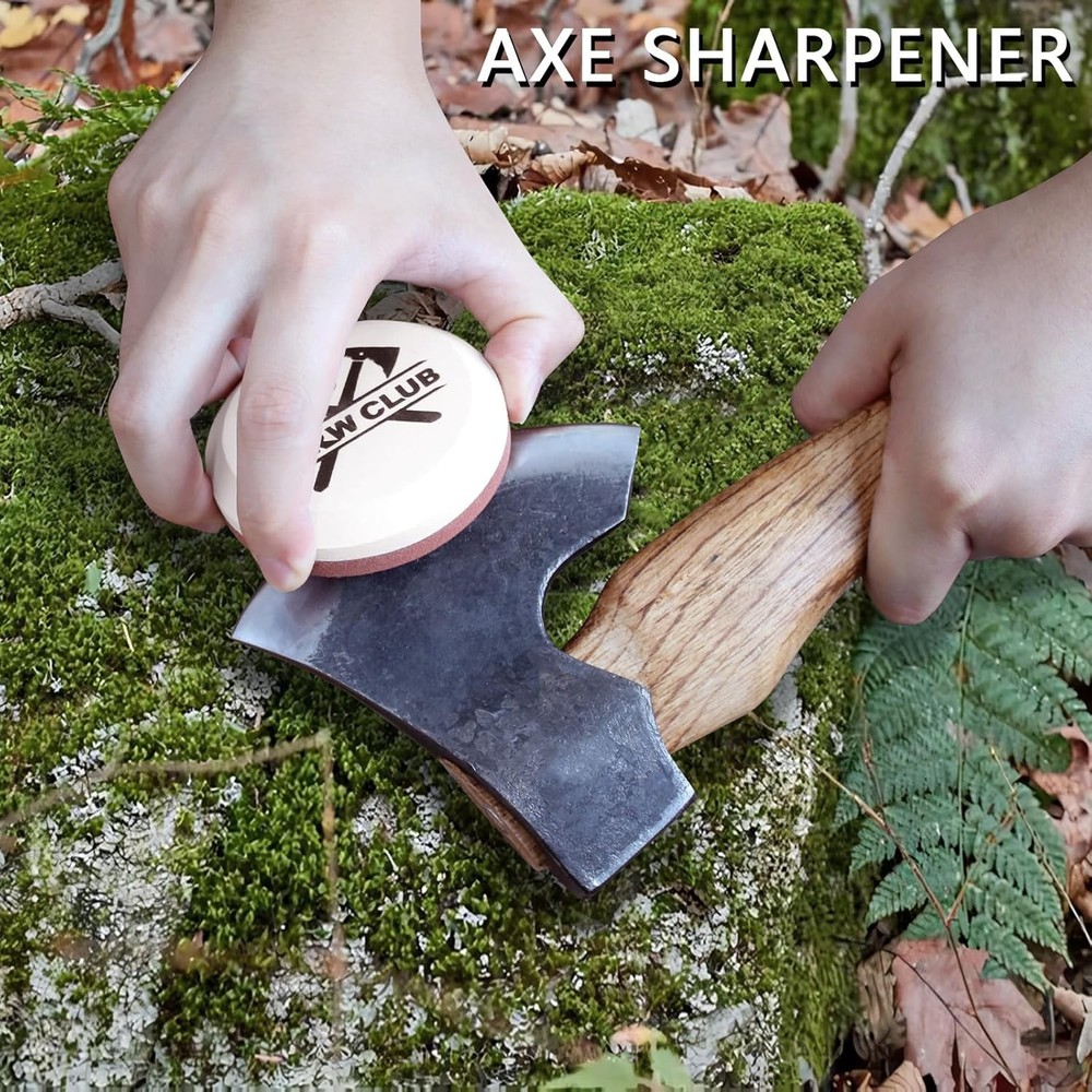 Axe Sharpener 400/1000 Grit - Hatchet/Axe Sharpening Stone, Blade White