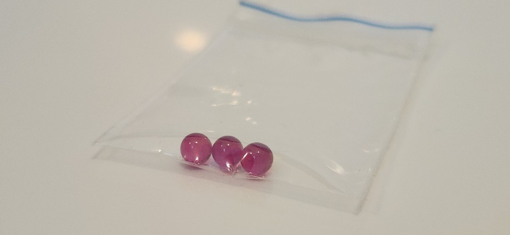 4mm Ruby Pearl Lab Made High Temp (Pack of 3) - Quick Ship