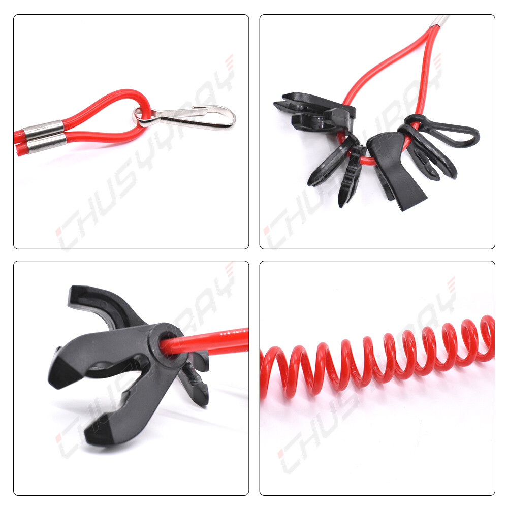 Universal Boat Outboard Engine Motor Kill Stop Switch & Safety Tether Lanyard