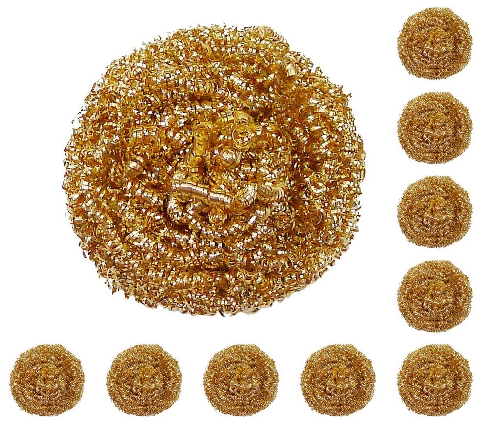 10 Pack Interchangeable Brass Curls for Efficient Soldering Tip Cleaning