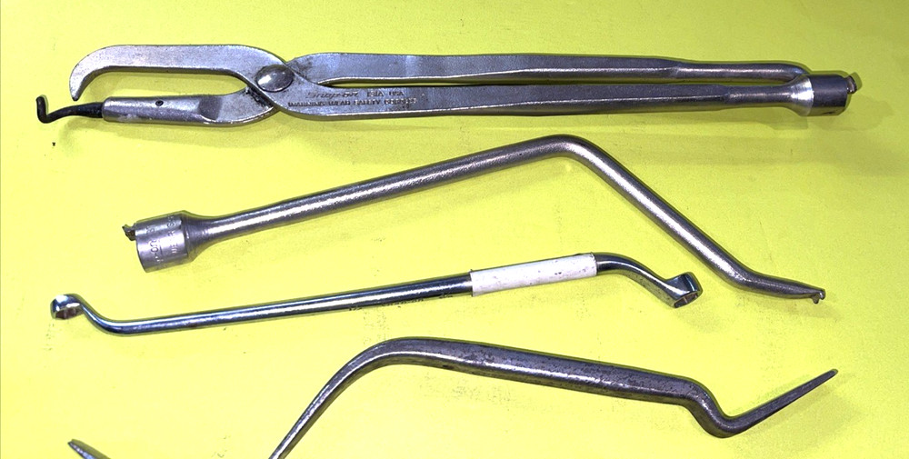 SNAP-ON TOOLS 6 PC. BRAKE SPRING PLIERS, TOOL,ADJUSTERS, BLEEDER, RETAINER TOOLS