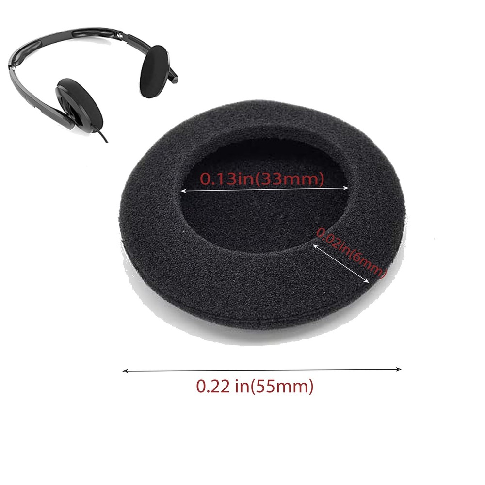 24 Pack Headphone Earpads Replacement Cushions 55MM Black | Soft