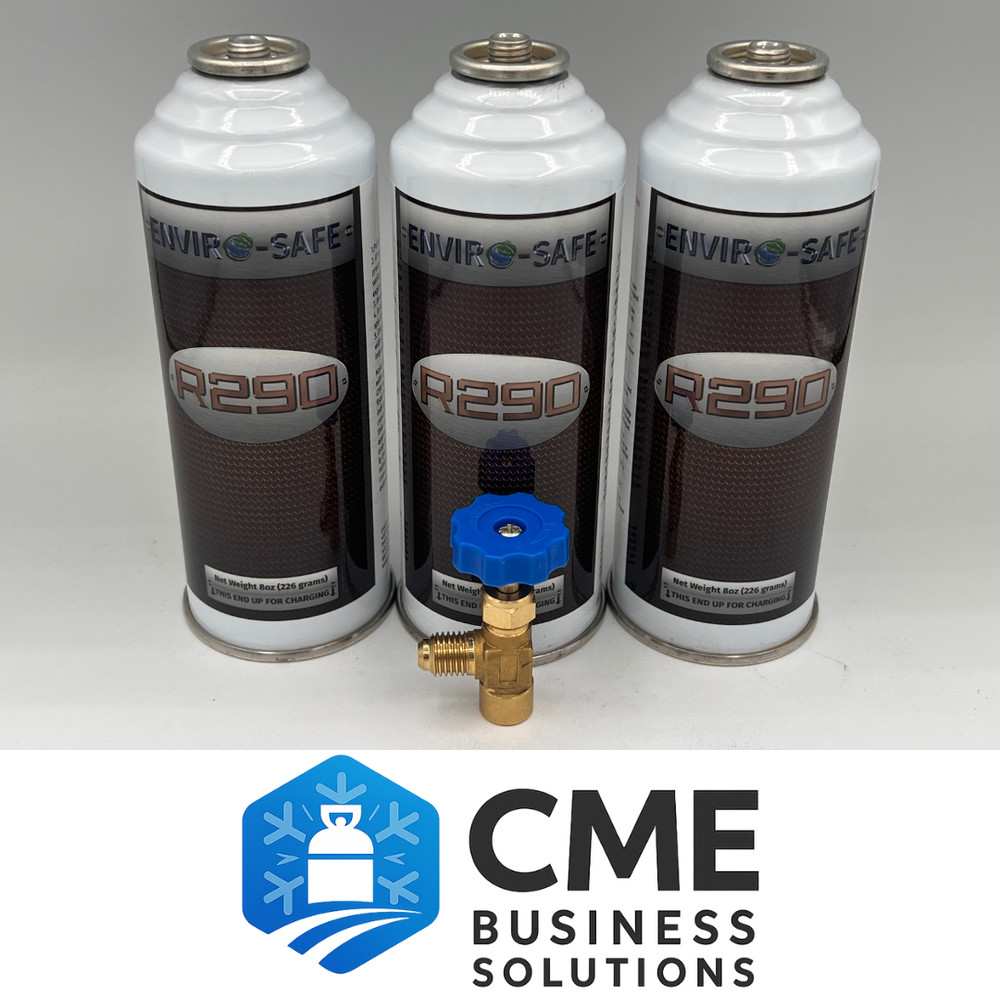 Enviro-Safe® R290 Refrigerant – EPA Approved, Safe, and Efficient Cooling, 3/tap