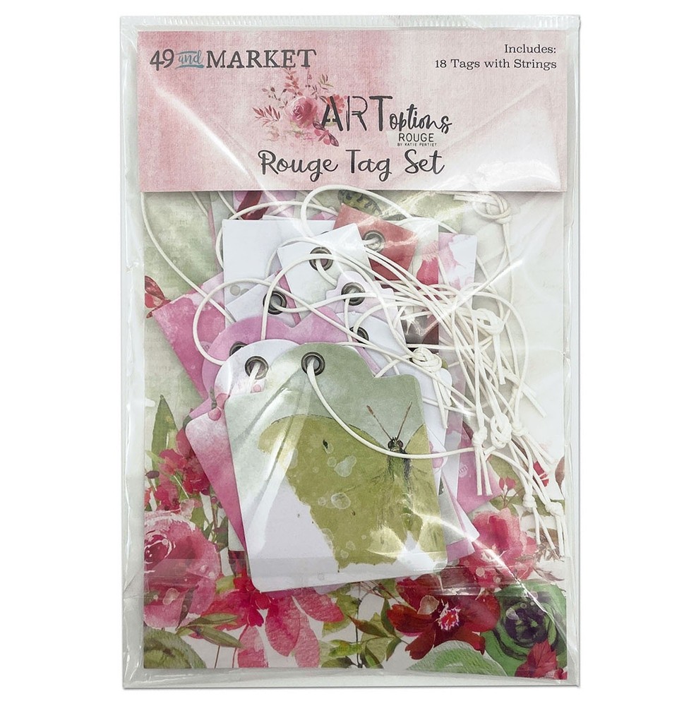 ARToptions Rouge Tag Set-18 Tags With Strings - 3 Pack