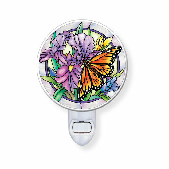 AMIA  Iris  Meadows  Night Light  ~~  Hand Painted ~~  NEW ~~